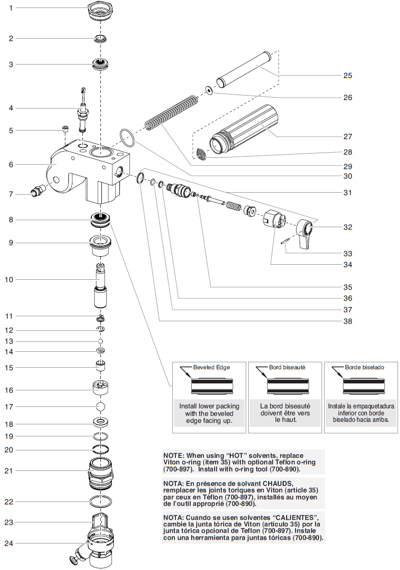 RentSpray 600 Impact Fluid Section Assembly